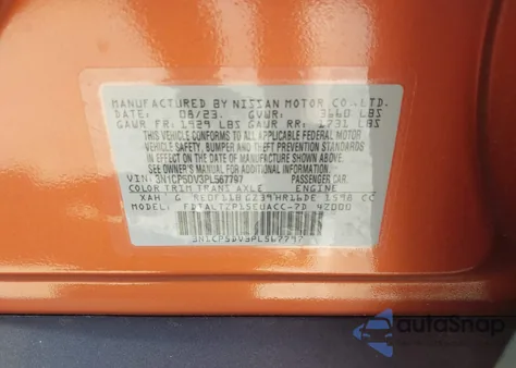 2023 Nissan Kicks Sr Xtronic Cvt z USA, uszkodzony, nr VIN 3N1CP5DV3PL567797